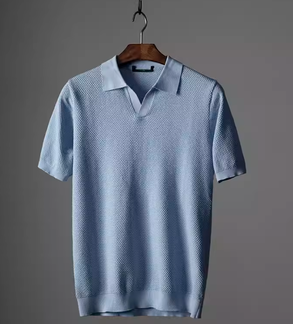 Gerardo Polo Shirt - Cotton Knit Short Sleeve T-Shirt