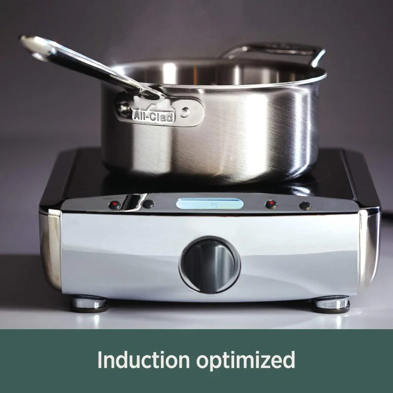 10 Piece Stainless Steel Cookware Set w/ Frying Pans, Pots and Pans Set, Induction, Oven Broiler Safe