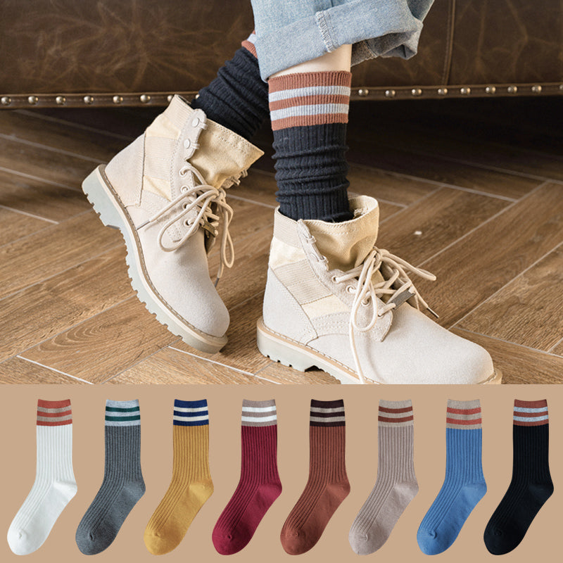Women's Thick Cotton Knee-High Fashion Socks