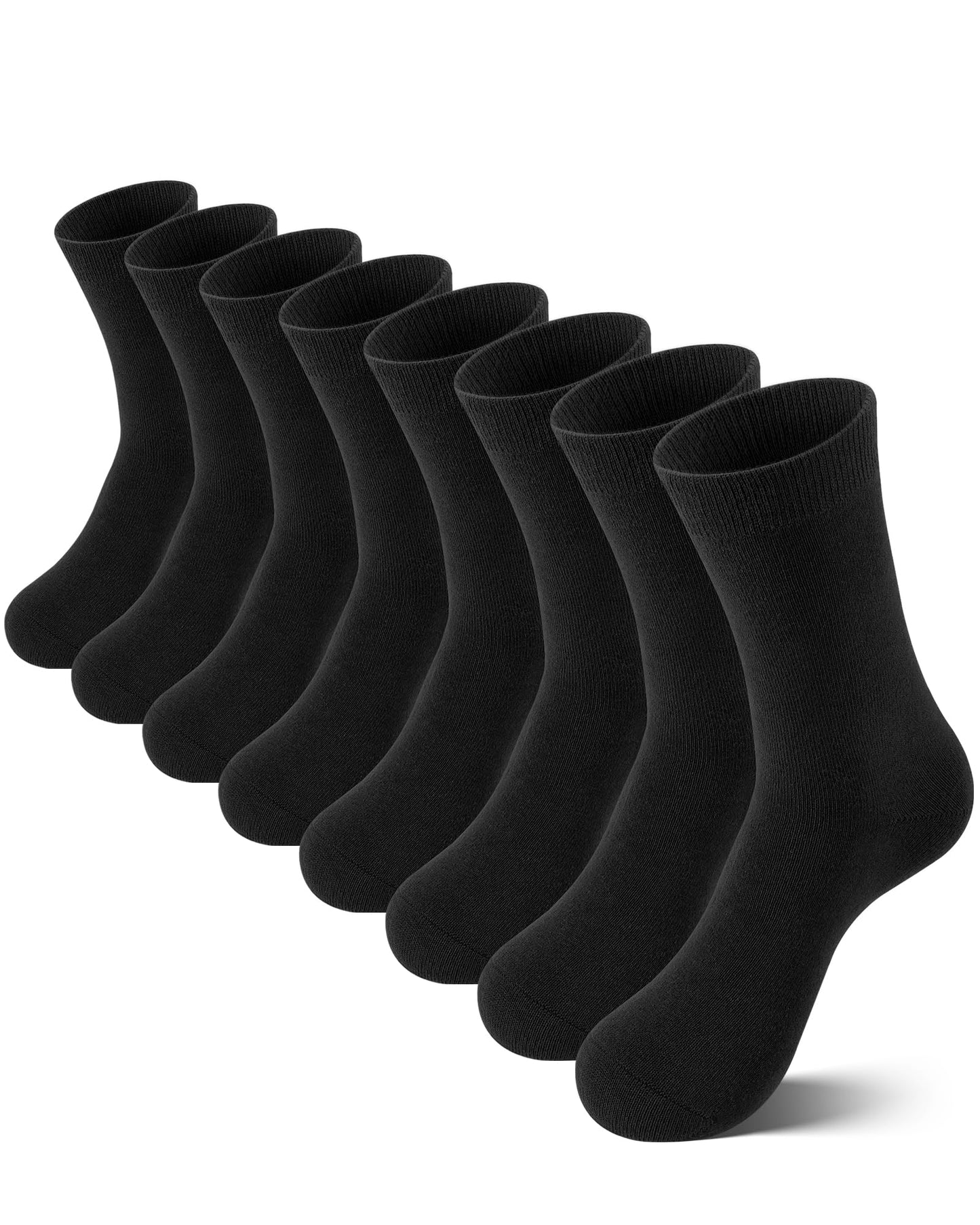 Cotton 8-Pack Kids Crew Socks
