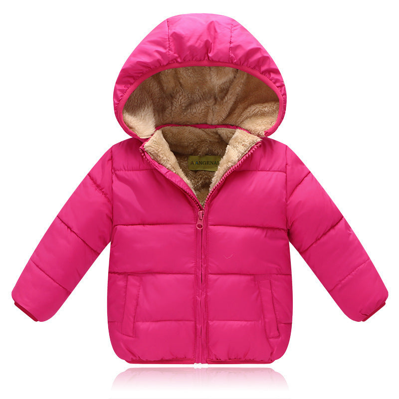 Thick Cotton Fleece Hooded Coat for Kids