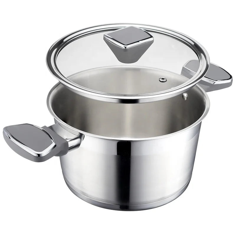 Wholesale 8Pcs Kitchen Cooking Pots and Pans Stainless Steel Nonstick Cookware Sets