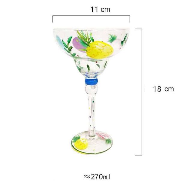 Handmade Colorful Margarita Wine Glasses for Parties
