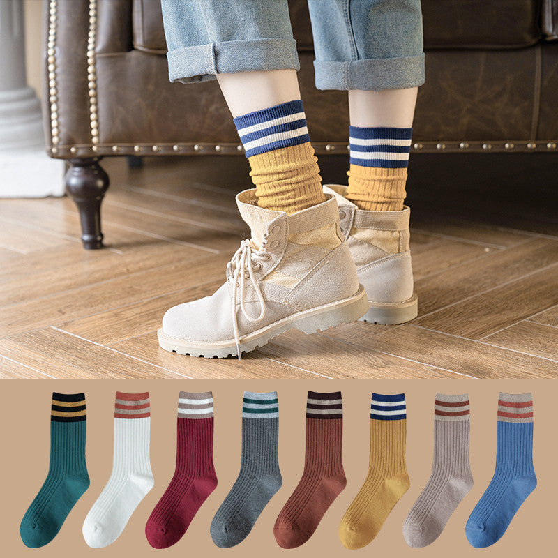 Women's Thick Cotton Knee-High Fashion Socks