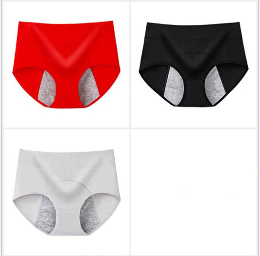 100% Cotton High-Waisted Antibacterial Period Underwear