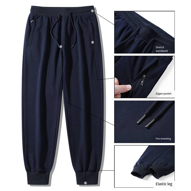 Men's 100% Cotton Loose Leg Casual Sweat Pants