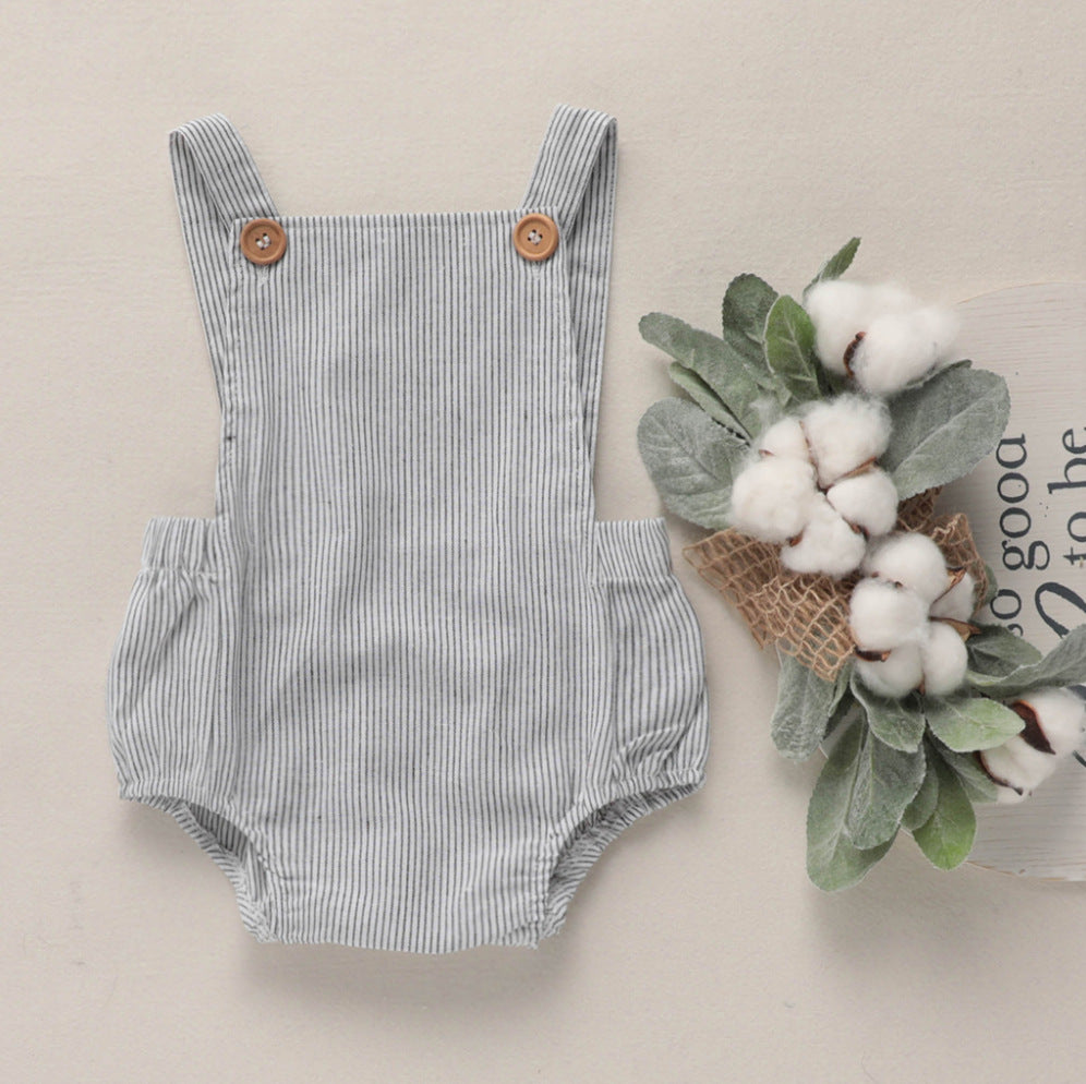 Summer Cotton Linen Stretchy Triangle Jumpsuit