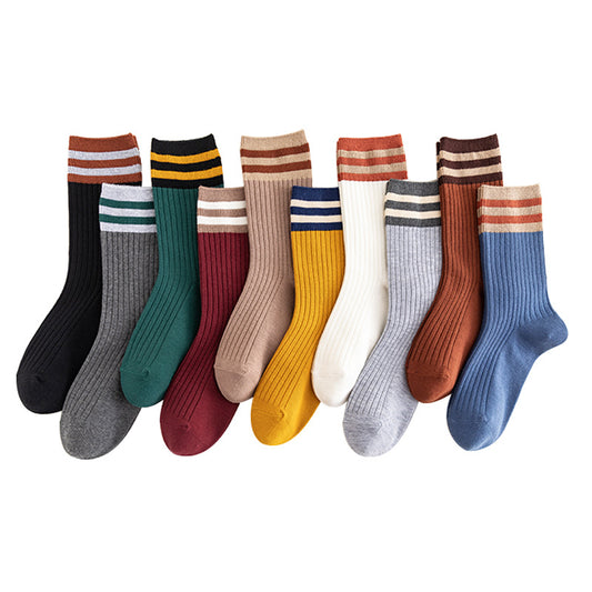 Women's Thick Cotton Knee-High Fashion Socks