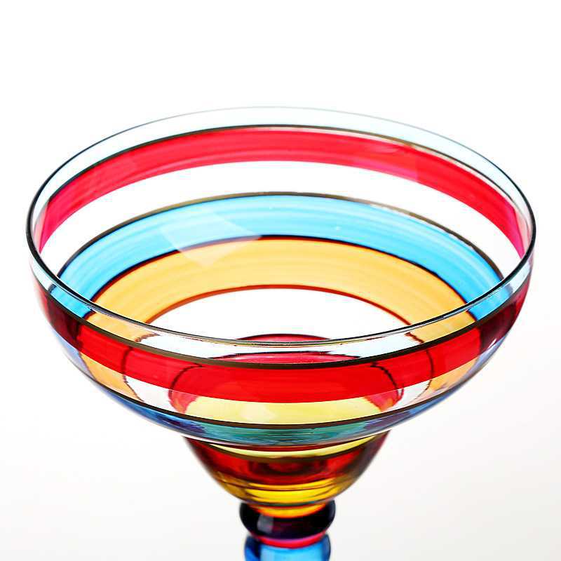 Handmade Colorful Margarita Wine Glasses for Parties