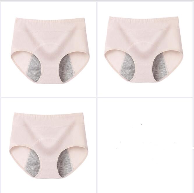 100% Cotton High-Waisted Antibacterial Period Underwear