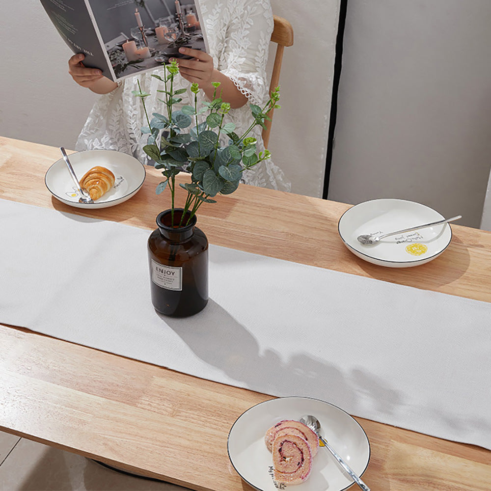 Modern Minimalist Cotton Linen Table Runner 300g