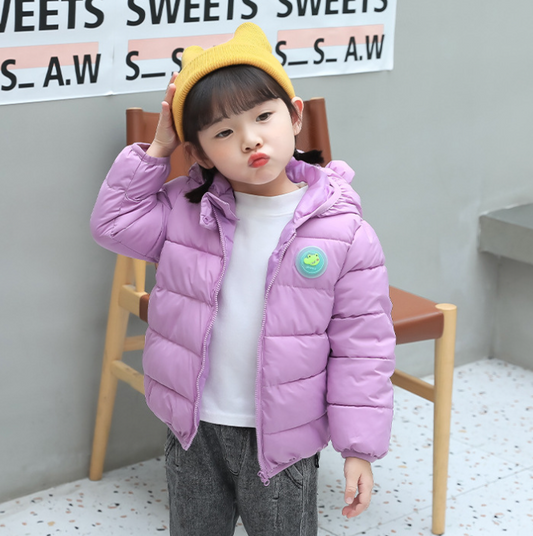 Thickened Cotton Padded Jacket for Kids' Warmth