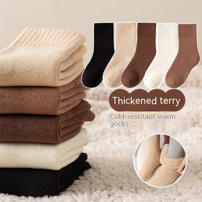 Extra Thick Fluffy Loop Cotton Socks for Kids