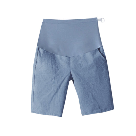 Summer Cotton Linen Loose Shorts for Pregnant Women