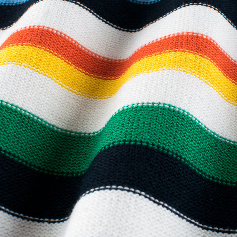 100% Cotton Striped Sweater for Boys and Girls