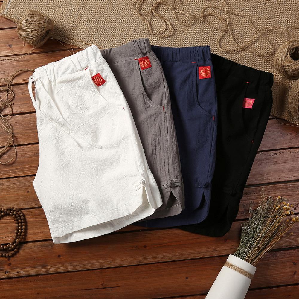 Men's Retro Large Cotton Linen Summer Shorts
