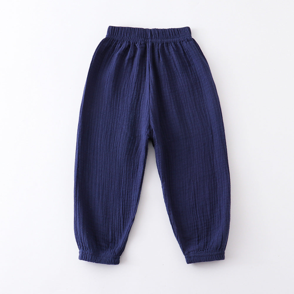 Lightweight Cotton Linen Mosquito Pants for Kids