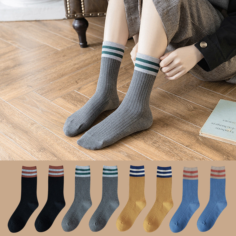 Women's Thick Cotton Knee-High Fashion Socks
