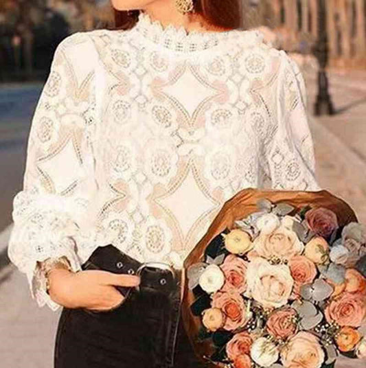 Loose White Cotton Linen Long Sleeve Shirt