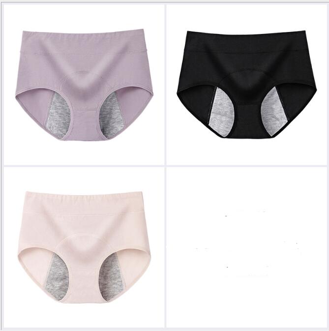 100% Cotton High-Waisted Antibacterial Period Underwear