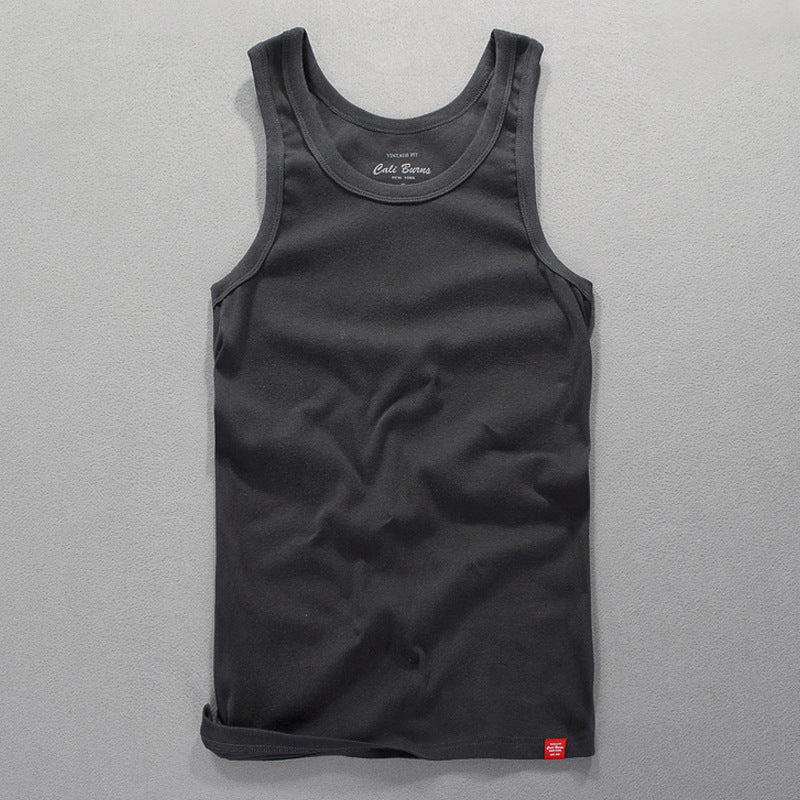 Men's Stretch Cotton Fitness Undershirt for All Seasons