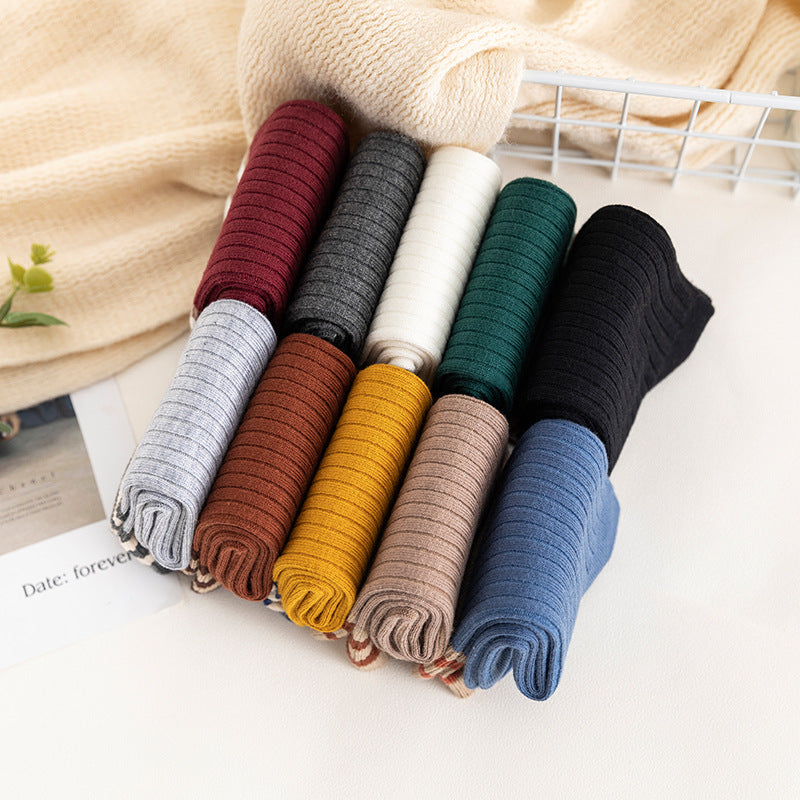 Women's Thick Cotton Knee-High Fashion Socks