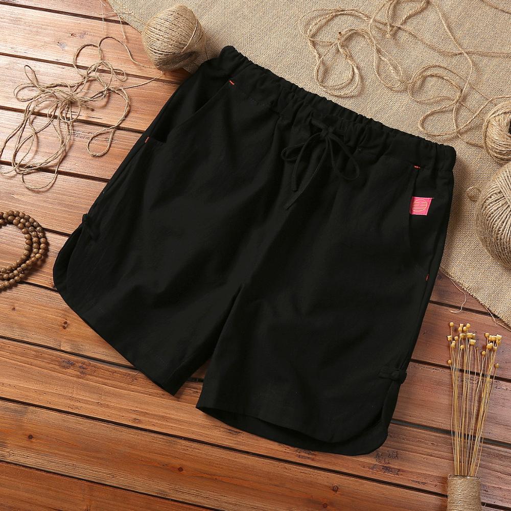 Men's Retro Large Cotton Linen Summer Shorts