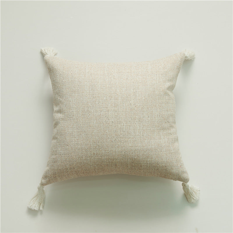 Amazon Cotton Linen Tassel Throw Pillow Cover