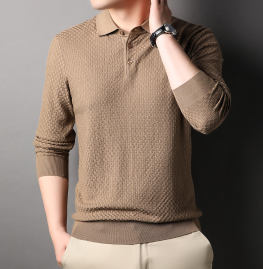 Prestige Long Sleeve Polo Shirt - 100% Cotton (One Piece)