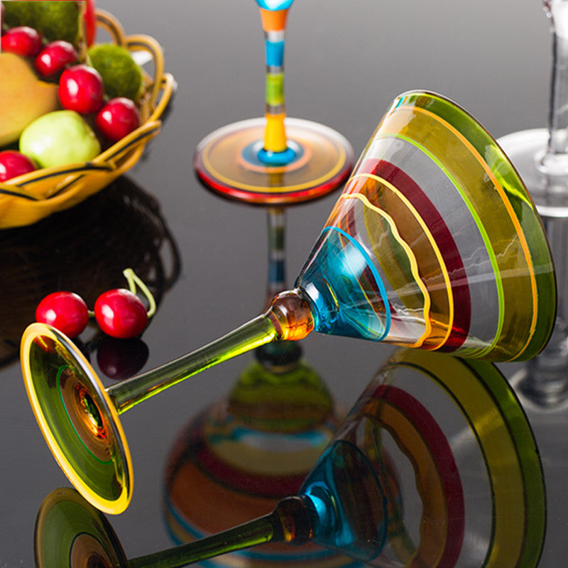 Handmade Colorful Margarita Wine Glasses for Parties