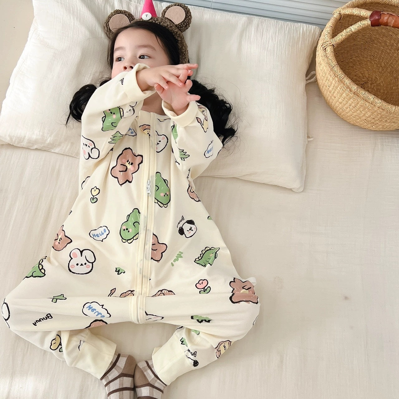 New Double-Layer Baby Sleeping Bag for Kids (All Cotton)
