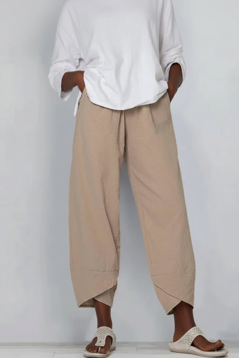Wide Leg Pants Loose Casual Cotton Linen