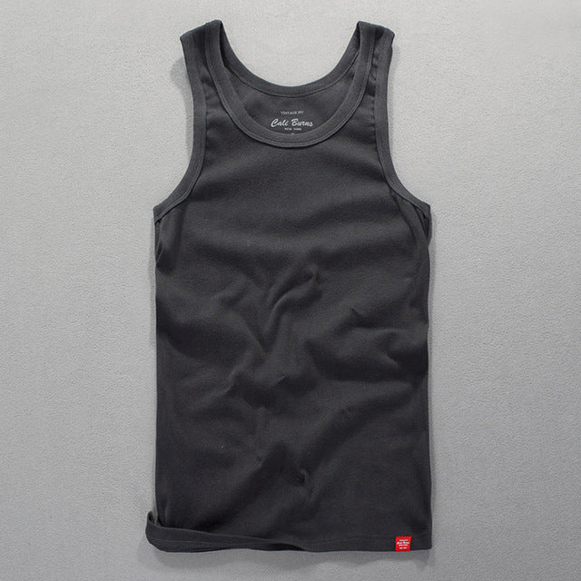 Men's Stretch Cotton Fitness Undershirt for All Seasons