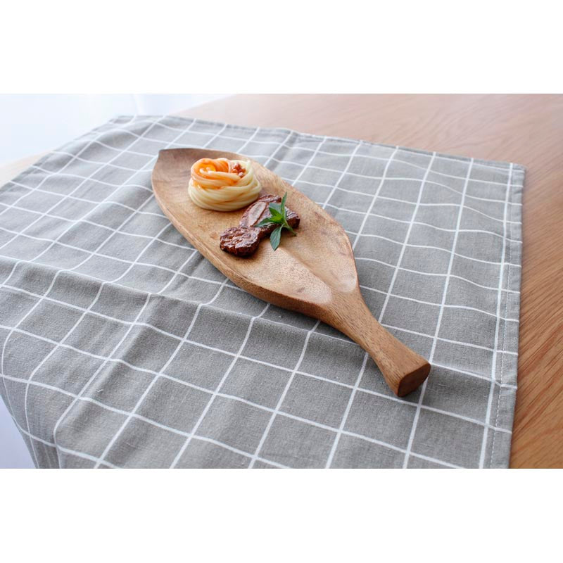 European Style Plaid Cotton-Linen Square Placemats