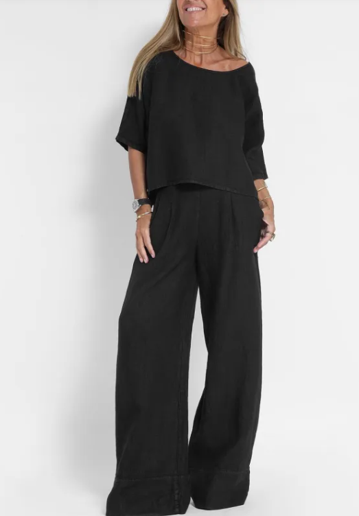 Cotton Linen 3/4 Sleeve Suit