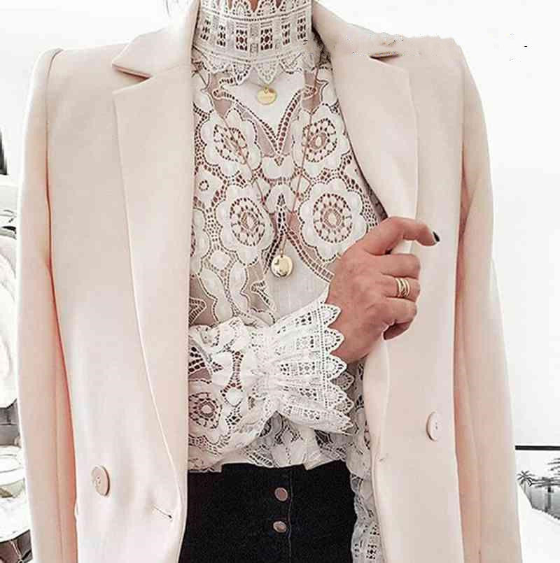 Loose White Cotton Linen Long Sleeve Shirt