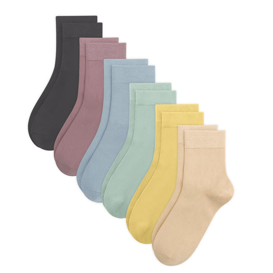 Cotton Stretch Kids Crew Socks for School Uniforms
