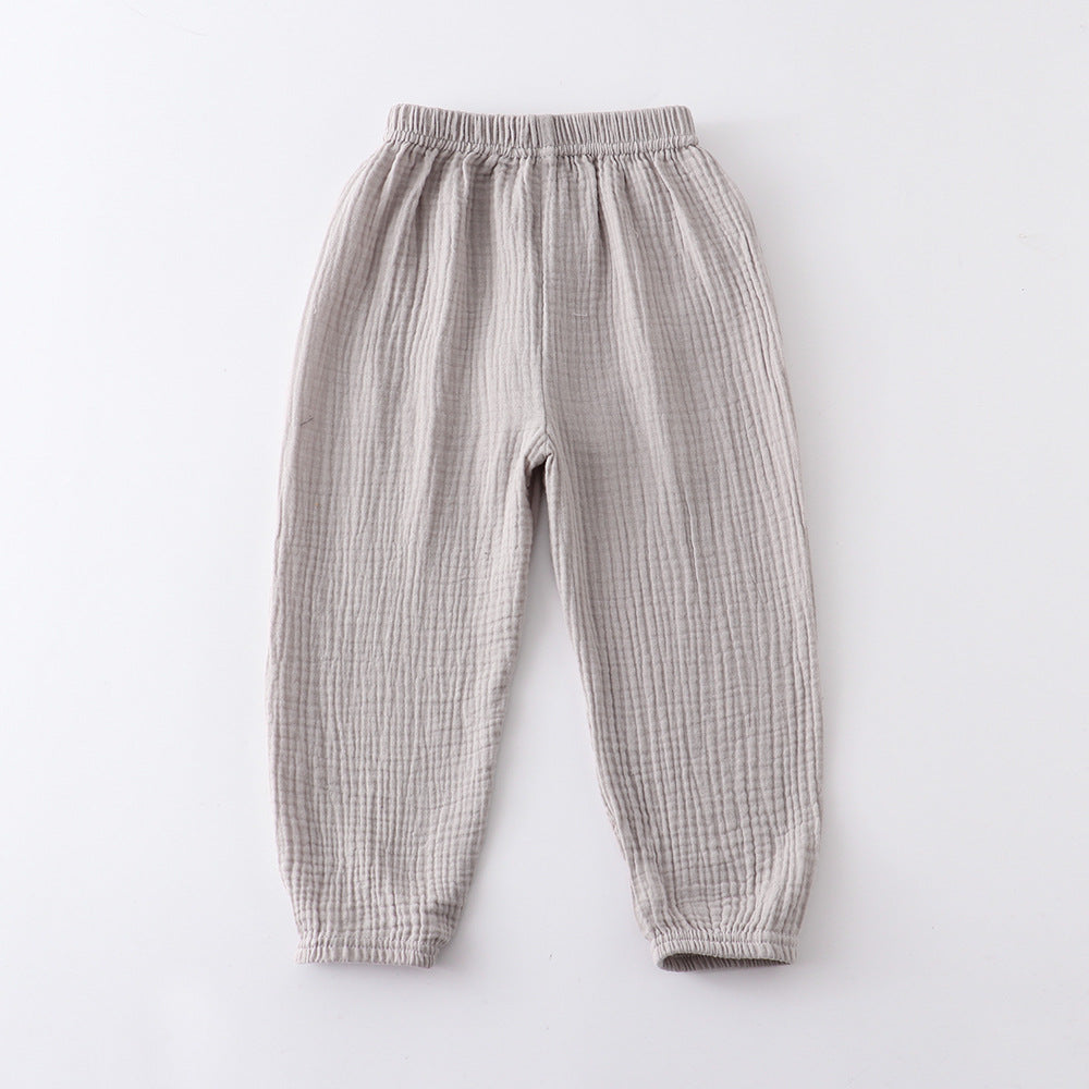 Lightweight Cotton Linen Mosquito Pants for Kids