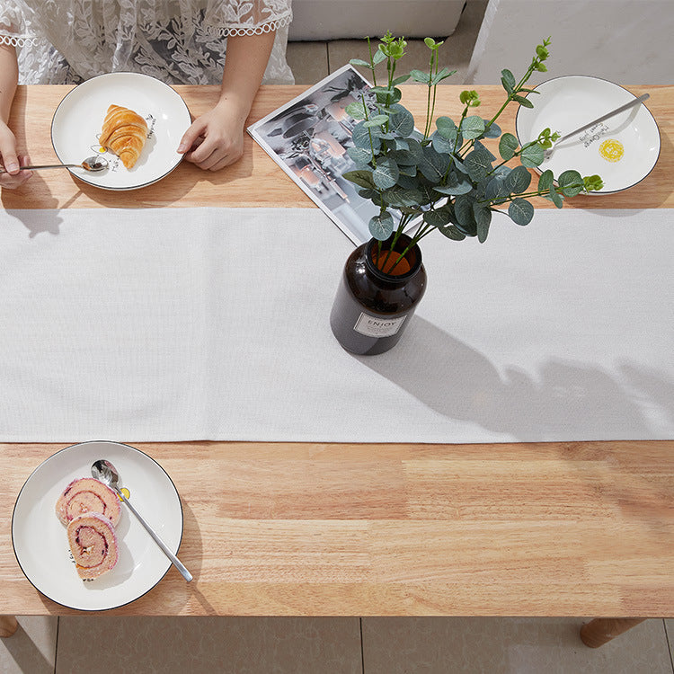 Modern Minimalist Cotton Linen Table Runner 300g