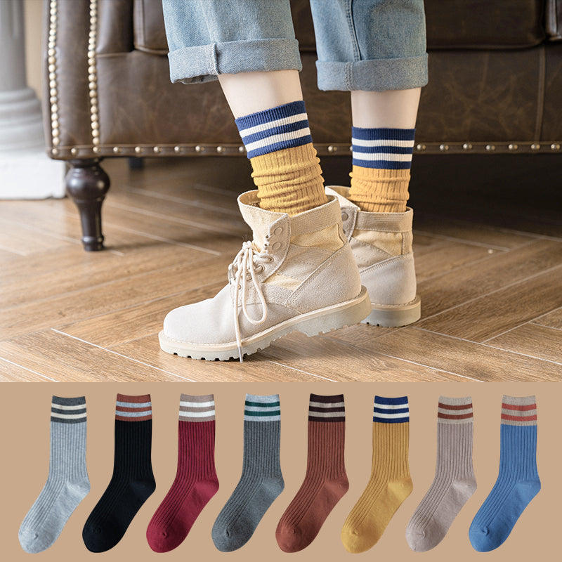 Women's Thick Cotton Knee-High Fashion Socks