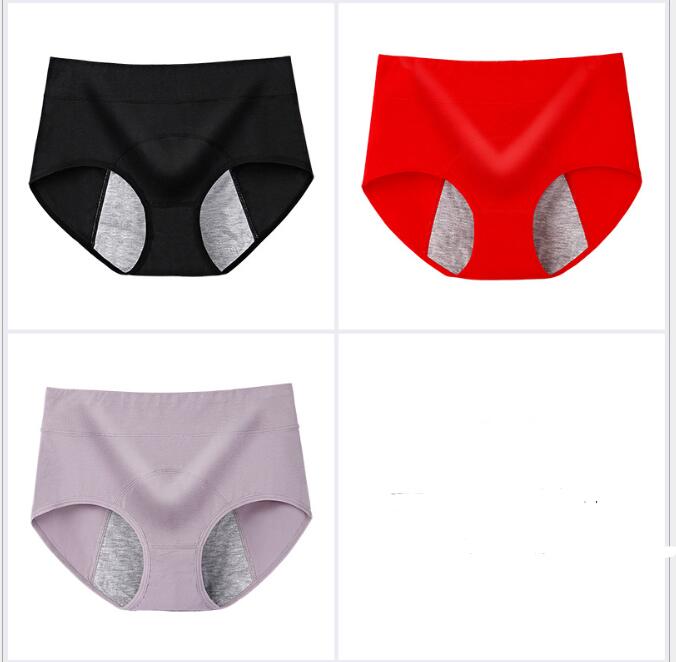 100% Cotton High-Waisted Antibacterial Period Underwear