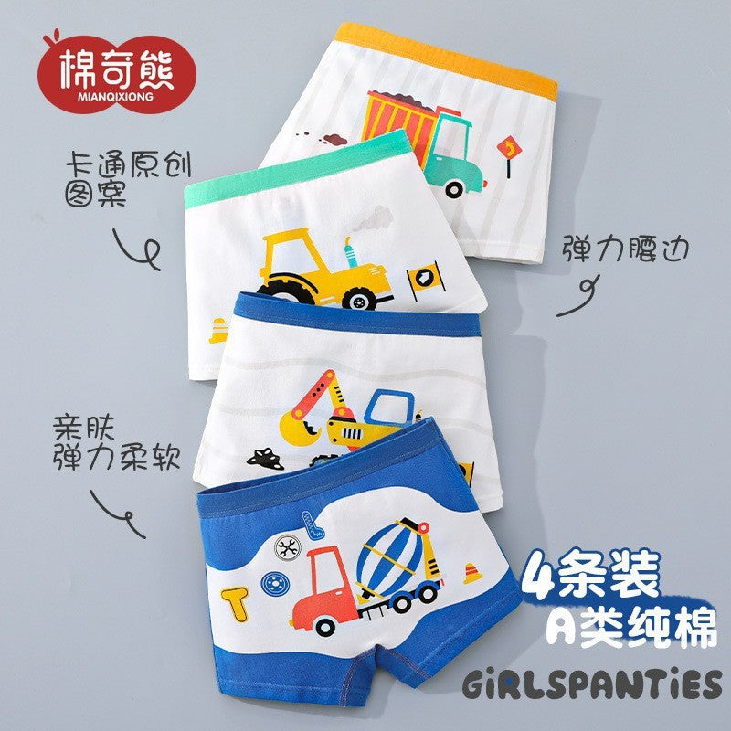 Cozy 100% Cotton Kids' Boxers for Cool Weather