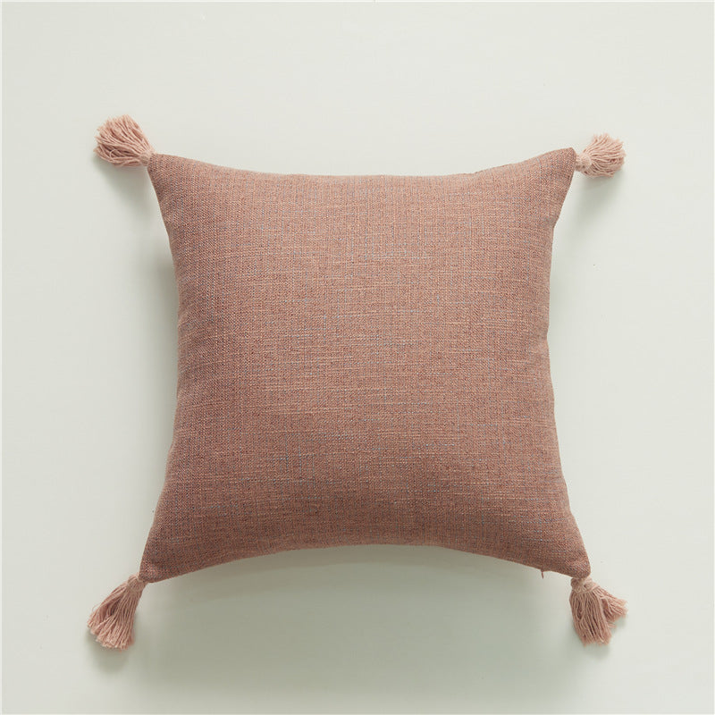 Amazon Cotton Linen Tassel Throw Pillow Cover