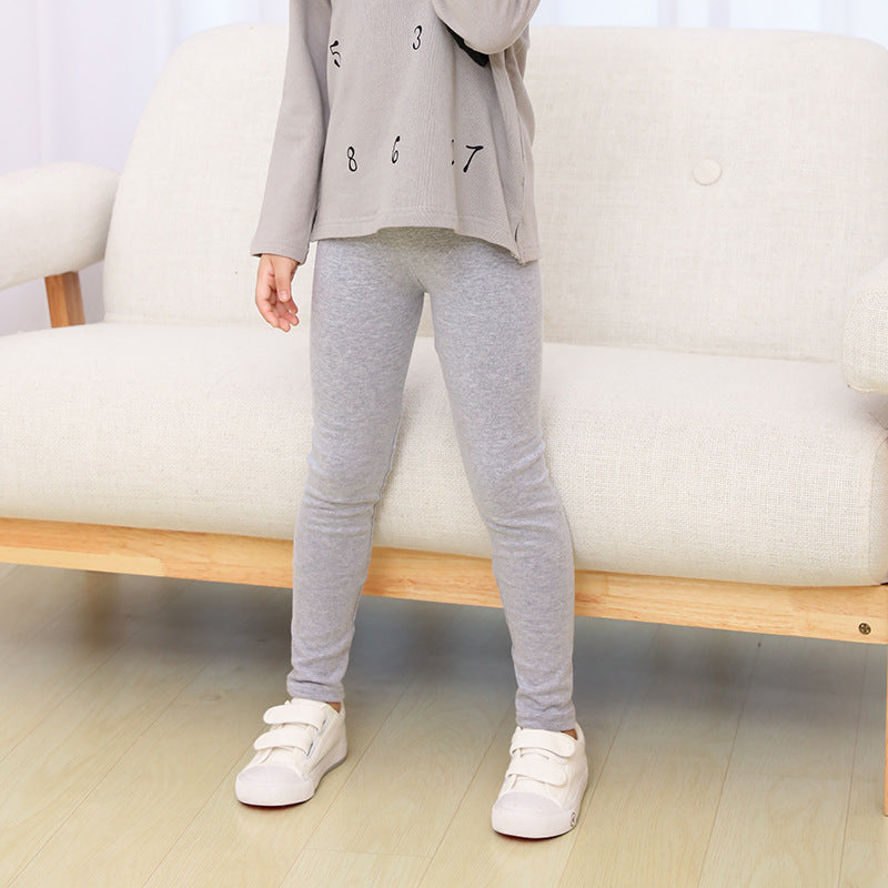 Thick Cotton Leggings for Girls in White and Black