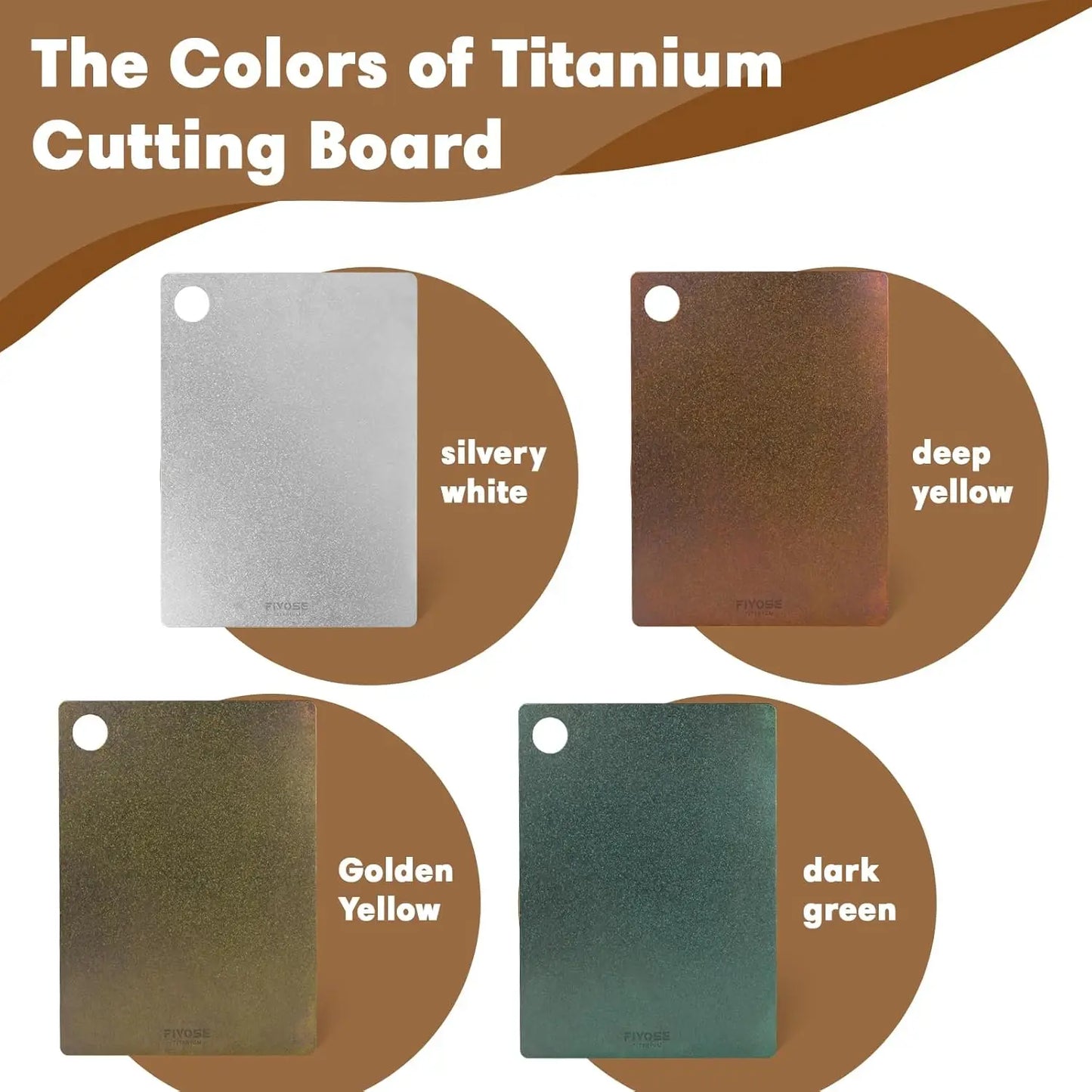 Pure Titanium Cutting Board 15"x10" 0.08“Th– Dishwasher Safe Non-Toxic Cutting Board, for All Ages, Double-Sided for B