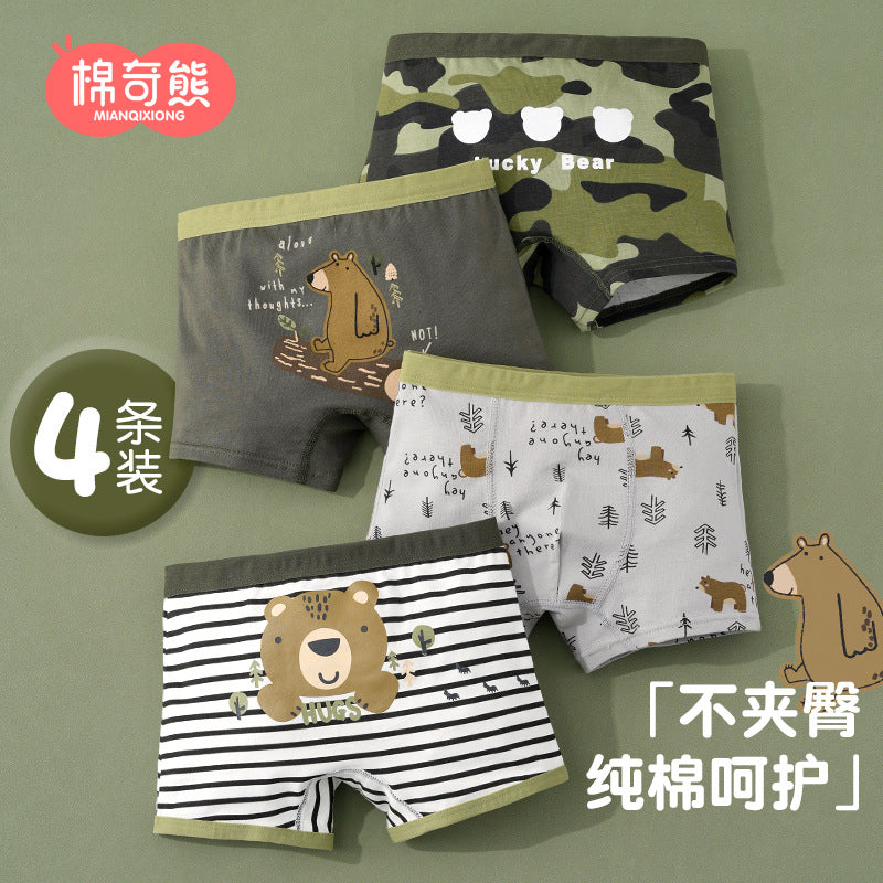 Cozy 100% Cotton Kids' Boxers for Cool Weather