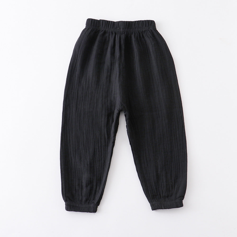 Lightweight Cotton Linen Mosquito Pants for Kids