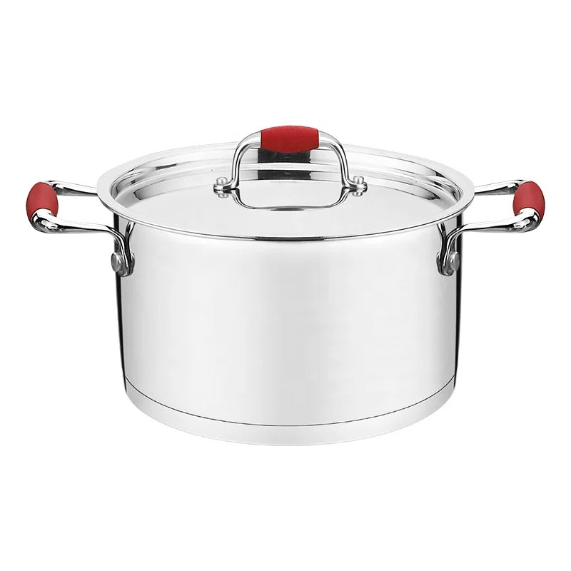 Kitchen Accessories S/S Cooking Pot Set Non Stick Cookware 12 Pcs Stainless Steel Pots and Pans Set