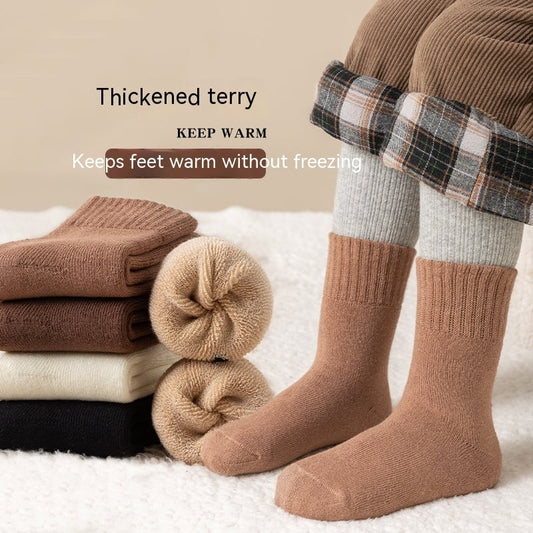 Extra Thick Fluffy Loop Cotton Socks for Kids