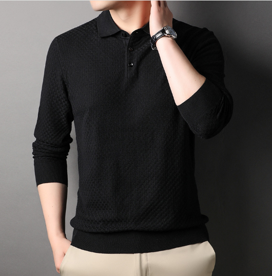 Prestige Long Sleeve Polo Shirt - 100% Cotton (One Piece)